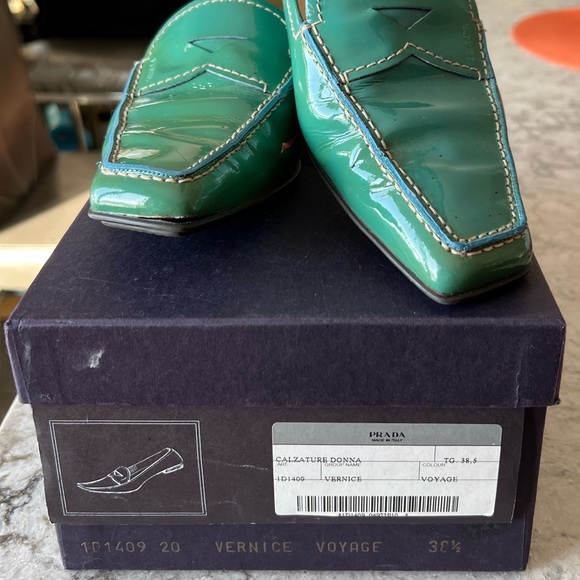 Prada Calzature Donna Patent Loafers in Voyage Color - Picture 13 of 13